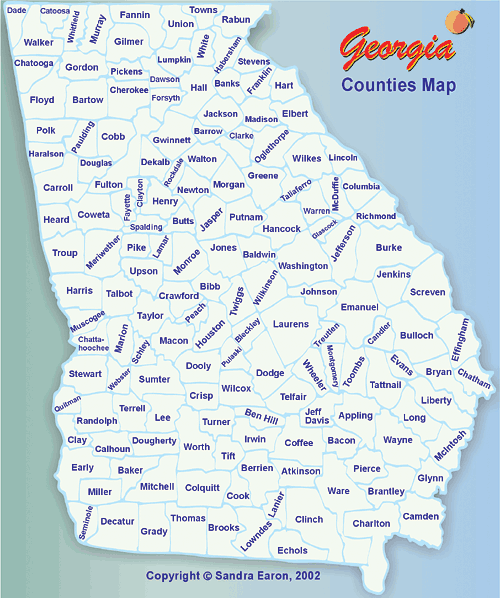 Georgia Counties Map