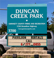 Duncan Creek Park Sign