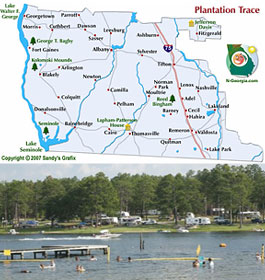 Plantation Trace Travel Region Map