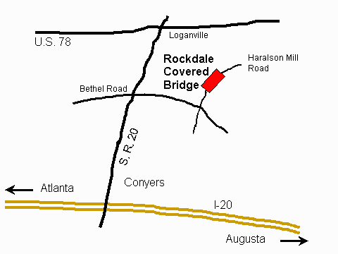 Rockdale County Covered Bridge Map