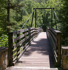 Suspension bridge at Tallulah Gorge State Park 