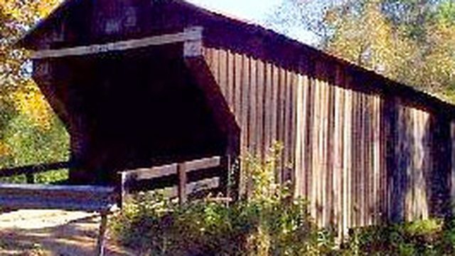 Cromer's Mill Covered Bridge over Nails Creek in Franklin County, Georgia