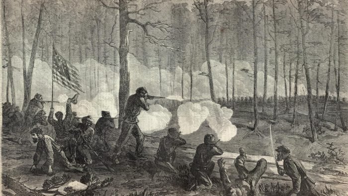 1864 Harper's Weekly engraving of the Battle of Ezra Church