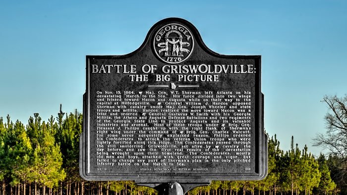 Georgia historical marker describing the Battle of Griswoldville