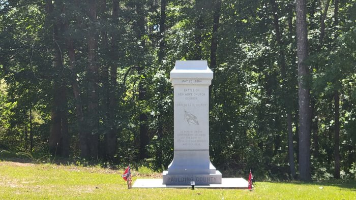 Memorial at the New Hope Church battlefield in Paulding County, Georgia