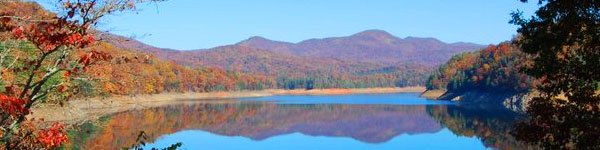 Scenic Georgia mountain and lake