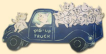 Pig-Up Truck Wood Carving
