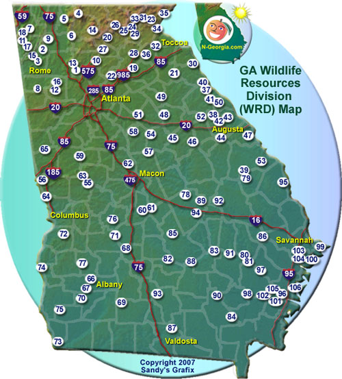 GA Wildlife Resources Division - Wildlife Management Association Map